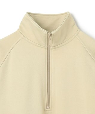UNFILO MENS 【男女兼用】ナイロン裏毛 ハーフジップ ベージュ