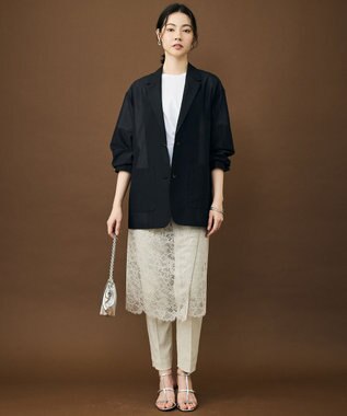 自由区 S シェルタリングテーパード パンツ ベージュ