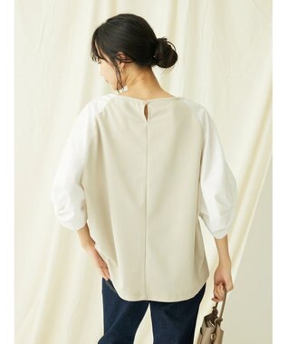 CRAFT STANDARD BOUTIQUE 袖ねじり切り替えプルオーバー Ivory