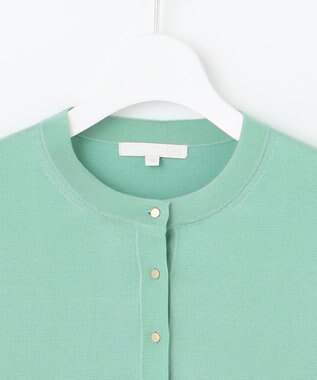 自由区 【アンサンブル対応・洗える】アセテートコットン カーディガン グラスグリーン