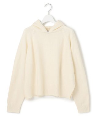 J.PRESS YORK STREET 【WOMEN】ウールカシミヤ フーディニット ホワイト系