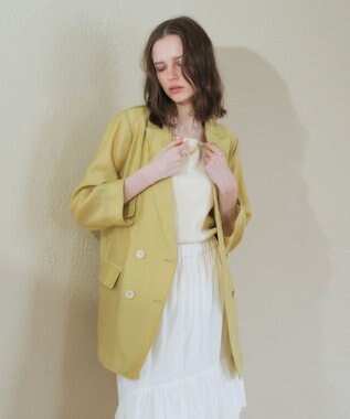 YECCA VECCA シアーテーラードジャケット Ivory