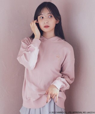 earth music&ecology マイメロディ＆クロミ／ｅａｒｔｈ　耳付きフーディー Pink