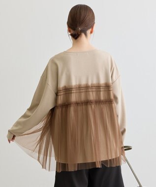 Green Parks ・ＥＬＥＮＣＡＲＥ　ＤＵＥ　チュールレイヤープルオーバ Gray Beige