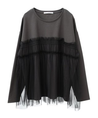 Green Parks ・ＥＬＥＮＣＡＲＥ　ＤＵＥ　チュールレイヤープルオーバ Charcoal Gray