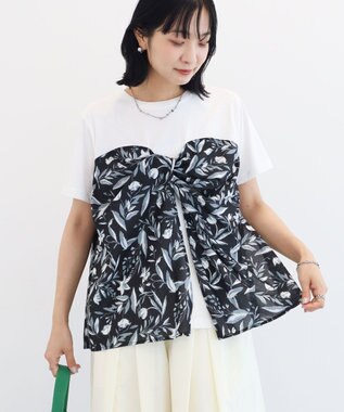 Green Parks スカーフドッキングプルオーバー Black