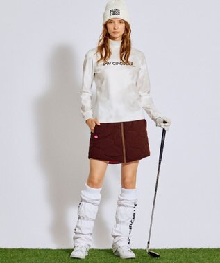 PW CIRCULUS 【WOMEN】キルティング中綿リバーシブルスカート  ゴルフウェア レディース ダークブラウン系