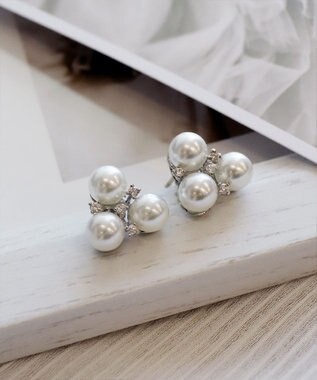 Tiaclasse 【選べる２タイプ・金属アレルギー対応】フルーツパールピアス シルバーB