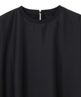 UNFILO L 【洗える】シアーレイヤード Tシャツ ブラック