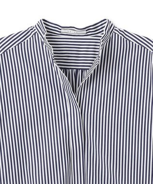 BEIGE， BAILLEUL / ロングシャツ Navy Stripe