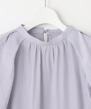 Feroux 【新色追加・洗える】バルーンスリーブ ブラウス スカイブルー系