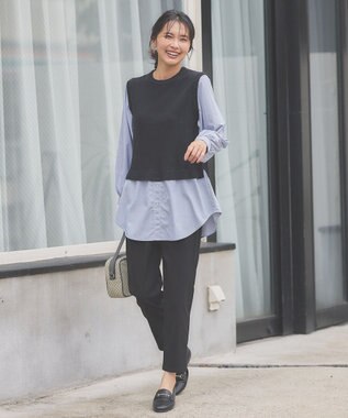 ANY 【UVカット/ウエストゴム/ストレッチ】大人の７daysデイリーパンツ ブラック