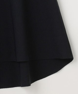 自由区 【洗える・XSサイズあり】クレープストレッチニット スカート ネイビー系