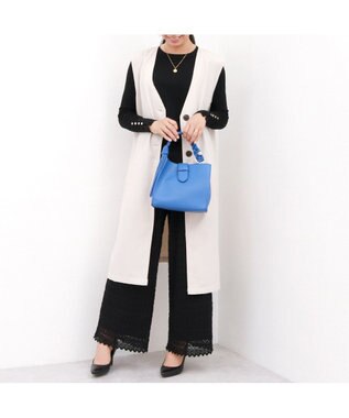 UNBILLION カシュカシュ cachecache / ベルトフラップメッシュハンドル2wayトート ブルー