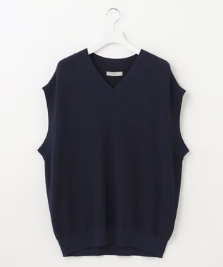 UNFILO MENS イージーケア ニットベスト [23年春夏商品] ネイビー