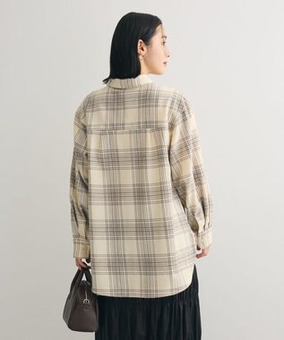 Green Parks ネルチェックシャツ Ivory