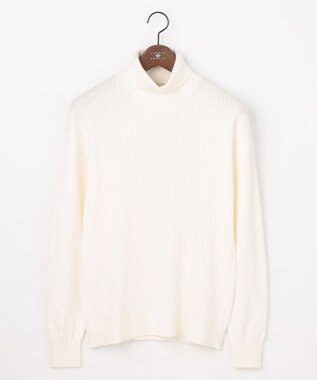 JOSEPH ABBOUD 【チクチクしない/3シーズン対応/サスティナブル】SNOWYタートルネック ニット アイボリー系