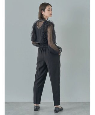 earth music&ecology ＳＥＴ２点チュールブラウス付きキャミワンピース Black