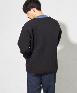 SHARE PARK MENS 【UNISEX】キルティング蓄熱中綿 Ｖカーディガン（L・XLサイズ） ブラック