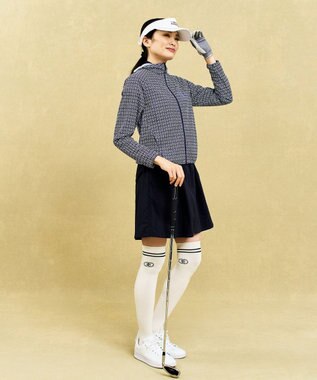 23区GOLF 【辻梨恵プロ着用】UV-A波をブロックする『サンベール』 モノグラムUVパーカー ネイビー系5