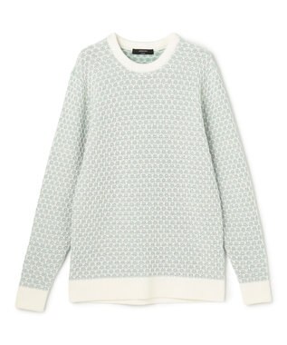 JOSEPH HOMME チャンディーガルジャガード　クルーネックニット スモーキーグリーン系