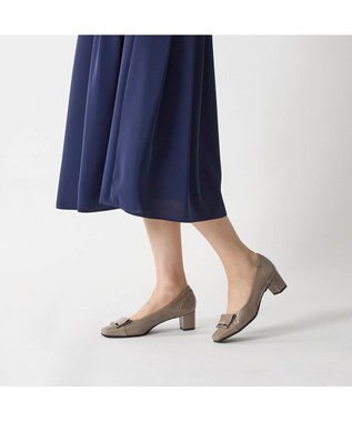 Riz raffinee <Riz raffinee>【レイン対応】スクエアトゥレインパンプス ダークベージュエナメル