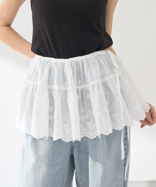 earth music&ecology エンブロイダリー刺繍ラップスカート