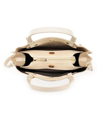 MioFIRANO カジュアルシッククロスラインハンドバッグ 2WAY チャーム付き　FIRANO フィラノ IVORY