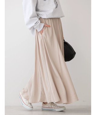 AMERICAN HOLIC サラックールギャザースカート Gray Beige