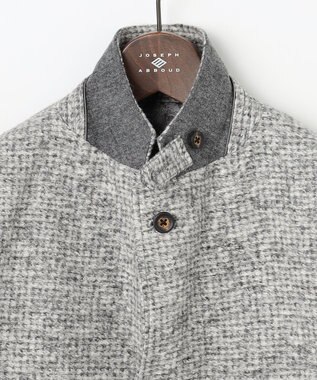 JOSEPH ABBOUD 【イタリア素材/軽量/ストレッチ】スライバー千鳥 ジャケット ライトグレー系3