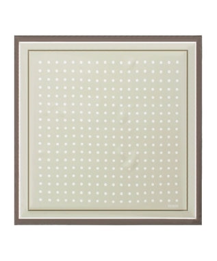 MOONBAT 【シルク100%】MACKINTOSH PHILOSOPHY(マッキントッシュ フィロソフィー）ドット シルクプリントスカーフ 日本製 68cm×68cm UV対策 ベージュ