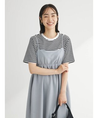 Green Parks 汗染み防止クルーネックＴシャツ Border