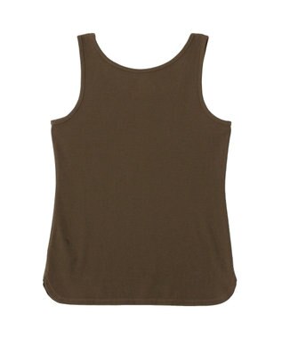 YECCA VECCA 2wayスクエアリブタンクトップ Brown