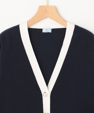 組曲 S 【アンサンブル対応可】CHAIニット バイカラーカーディガン ネイビー系