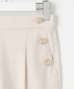 Feroux 【洗える】マリンテーパードパンツ アイボリー系