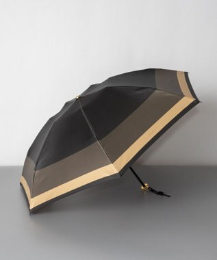 AURORA JILL STUART ジル スチュアート バイカラー柄 雨傘（折り畳みミニ傘） ブラック