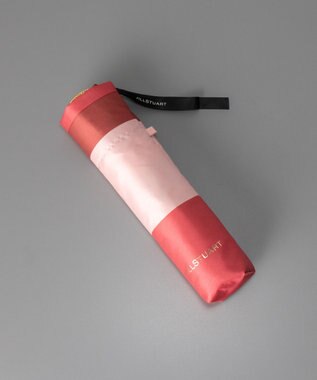 AURORA JILL STUART ジル スチュアート バイカラー柄 雨傘（折り畳みミニ傘） レッド