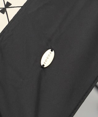 TOCCA 【晴雨兼用・UVカット率(紫外線遮蔽率)99.9%以上・遮光率99.9%以上・防水】CHECKER RIBBON LIGHT UMBRELLA 超軽量折り畳み傘 ベージュ系