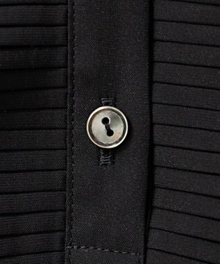 23区 【GOLD LABEL】トリアセテートオーガンジー プリーツブラウス ブラック系