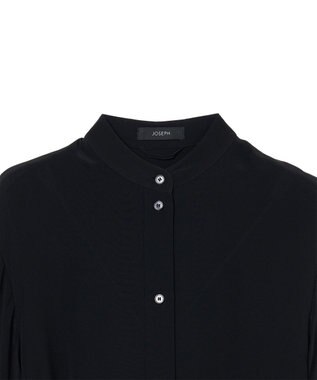 JOSEPH クレープ ド ソワ　ミディドレス Black