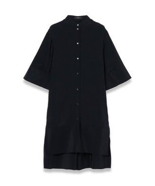 JOSEPH クレープ ド ソワ　ミディドレス Black