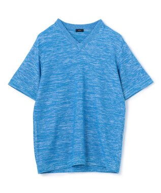 JOSEPH HOMME シャイニースラブブークレ ニットTシャツ ターコイズブルー系