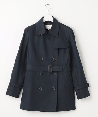 23区 コットンポリエステルギャバジン トレンチコート ネイビー系
