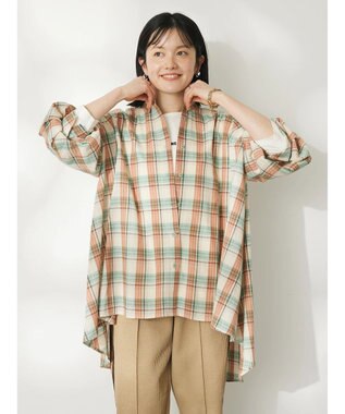 CRAFT STANDARD BOUTIQUE チェックフィッシュテールチュニック Beige