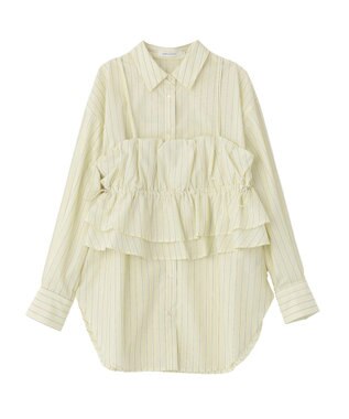 AMERICAN HOLIC 【2点セット・イージーケア】ビスチェ＋シャツ Stripe Yellow