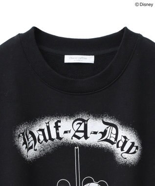 Green Parks ミッキー＆フレンズ／プリント裏毛プルオーバー Black