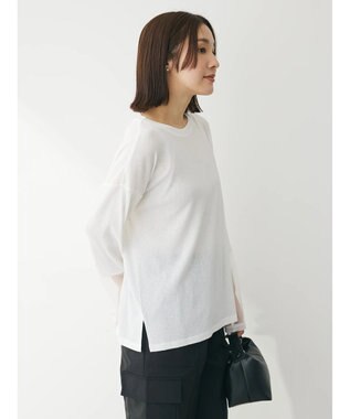 Green Parks 袖チュールドッキングプルオーバー Off White