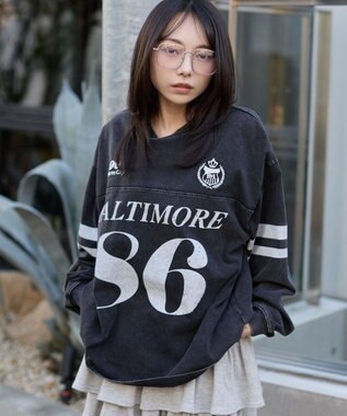 WEGO 【ユニセックス着用ITEM】ナンバリングT（長袖） ブラック