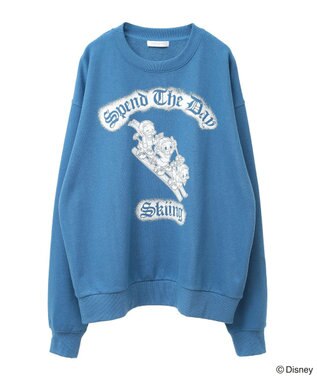 Green Parks ミッキー＆フレンズ／プリント裏毛プルオーバー Blue