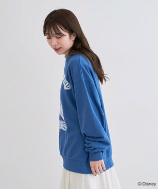 Green Parks ミッキー＆フレンズ／プリント裏毛プルオーバー Blue